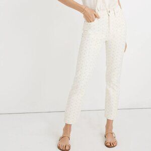 NWT MADEWELL The Perfect Vintage Jean: Embroidered Eyelet Edition
